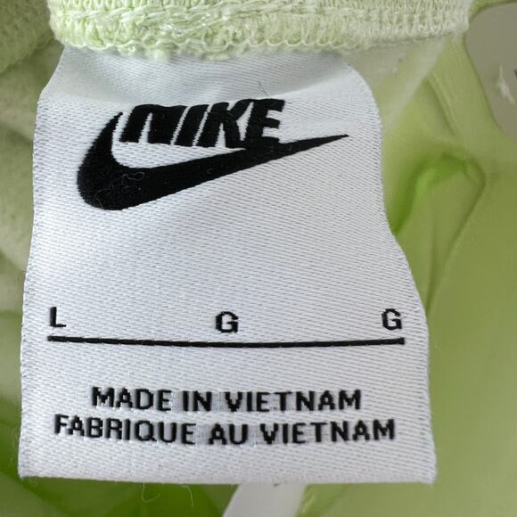 NIKE Sportswear Club Fleece Green Sweatpants Cotton Ribbed Cuff Size Large L NEW - Picture 6 of 11